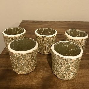 Gold votive candle holders